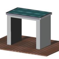 CAD drawing of an interactive table