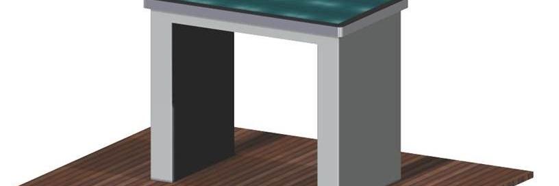 CAD drawing of an interactive table