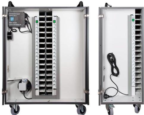 Separate technology compartment in notebook trolley
