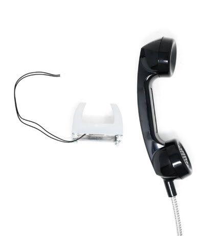Telephone receiver with suspension Telephone receiver with suspension